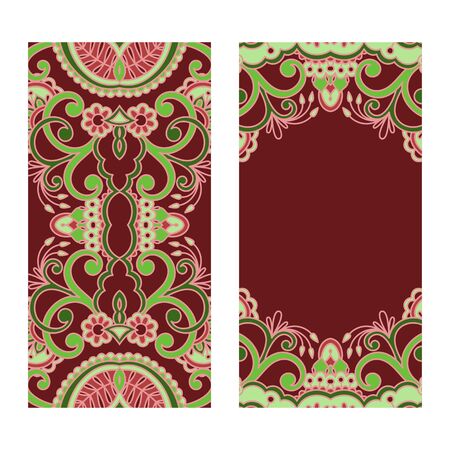 set of floral decorative backgroundのイラスト素材