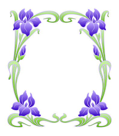 Vector art nouveau ornamental frame with space for text.のイラスト素材