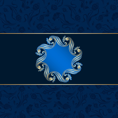 floral decorative background, template frame design for card, brochure, book, business card, postcard, wedding invitation, banner.のイラスト素材