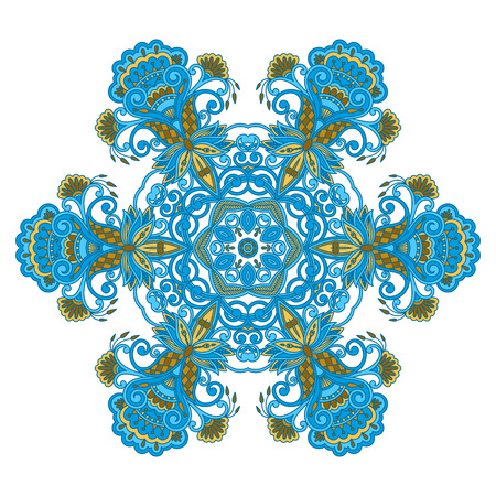 Vector vintage floral decorative element for design, print, embroidery.のイラスト素材