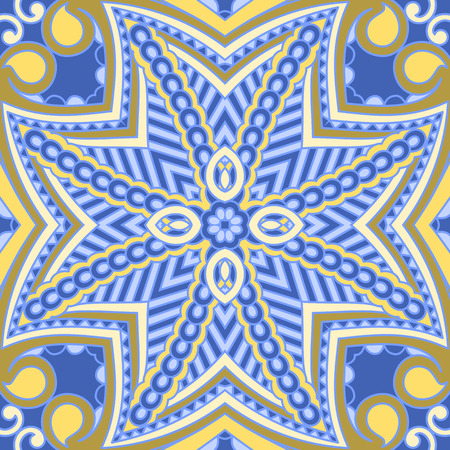 Vector decorative background with vintage pattern for design, print, embroidery.のイラスト素材