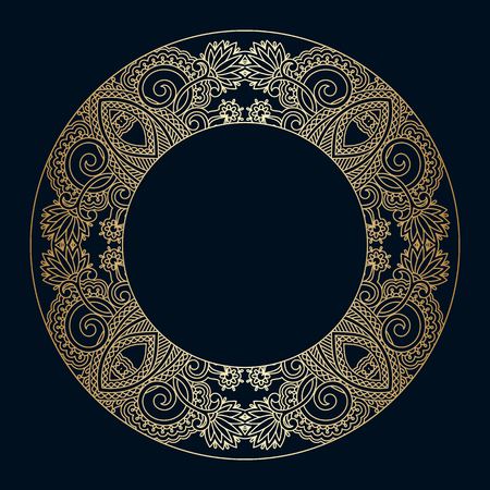 Vector decorative background with vintage pattern for design, print, embroidery.のイラスト素材