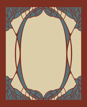 Vector invitation card with art deco ornament and space for text.のイラスト素材