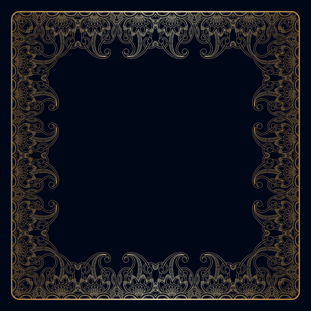 Vector vintage pattern for print, embroidery (you can use this pattern for carpet, shawl, pillow, cushion).のイラスト素材