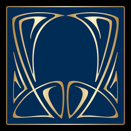 Vector art nouveau floral elements for print and design.のイラスト素材