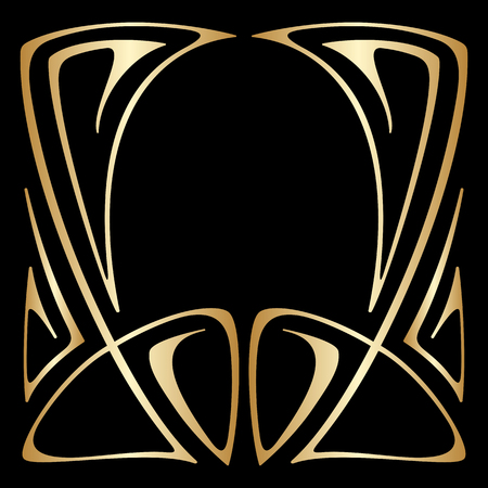 Vector art nouveau floral elements for print and design.のイラスト素材