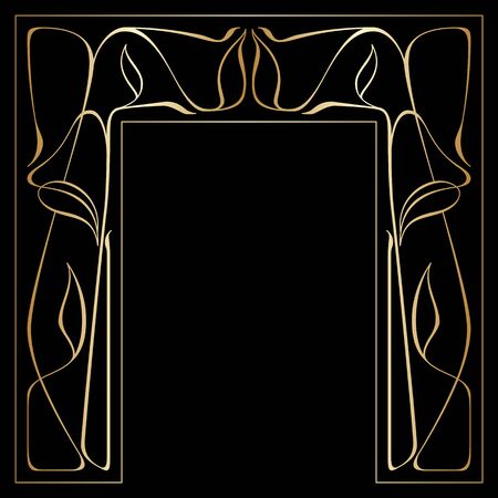 Vector art nouveau frames for print and design.のイラスト素材