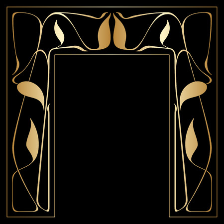 Vector art nouveau frames for print and design.のイラスト素材