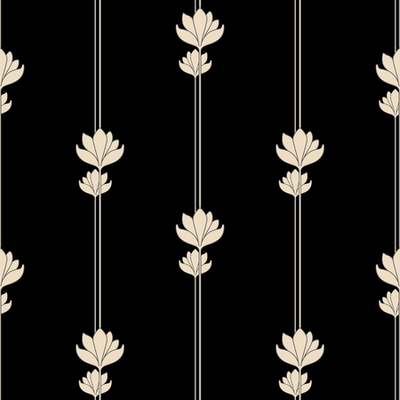 Vector seamless background with vintage art deco pattern for design, print, embroidery.のイラスト素材