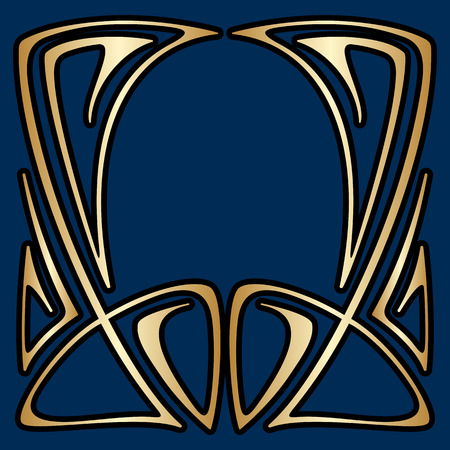 Vector art nouveau floral elements for print and design.のイラスト素材