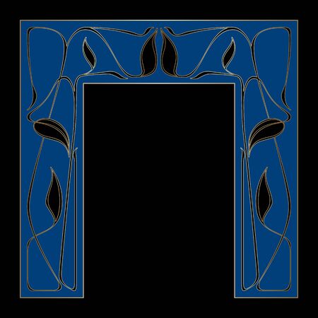 Vector art nouveau frames for print and design.のイラスト素材