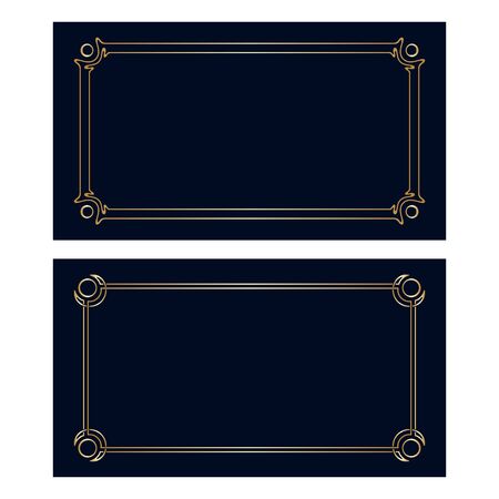Vector art nouveau invitation cards with space for text.のイラスト素材
