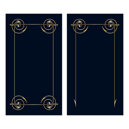 Vector art deco invitation cards with space for text.のイラスト素材
