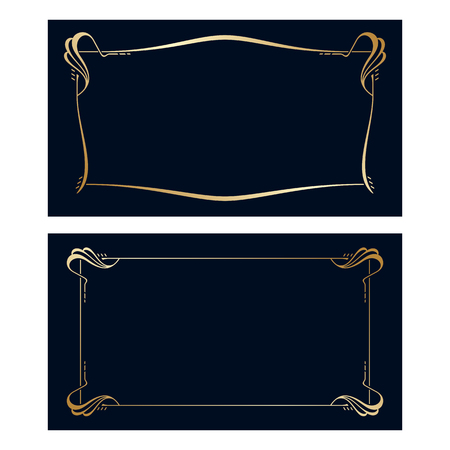 Vector art nouveau invitation cards with space for text.のイラスト素材