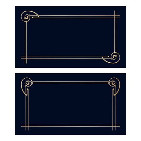 Vector art nouveau invitation cards with space for text.のイラスト素材