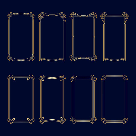 Set of art nouveau vintage framesのイラスト素材