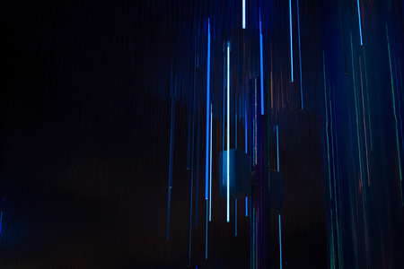 Abstract background. Closeup of decorative light garlands.の写真素材