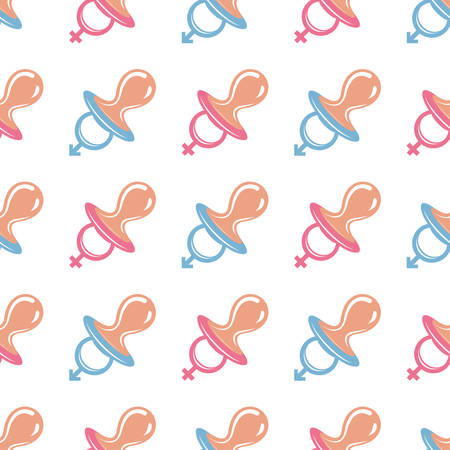 Pacifier seamless patternのイラスト素材