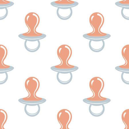 Pacifier seamless patternのイラスト素材