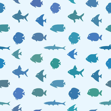 Simple plain style fish seamless pattern. Package design.のイラスト素材