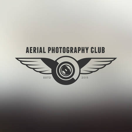 Drone vintage style labelのイラスト素材