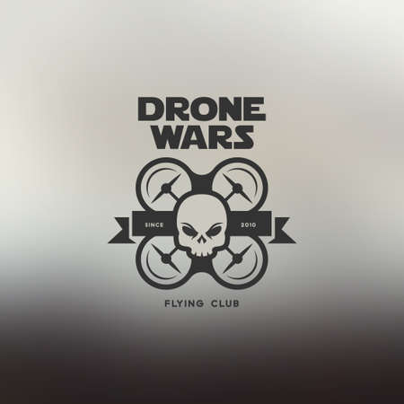 Drone vintage style labelのイラスト素材