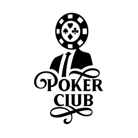 Poker club emblem. Vector vintage illustration.のイラスト素材