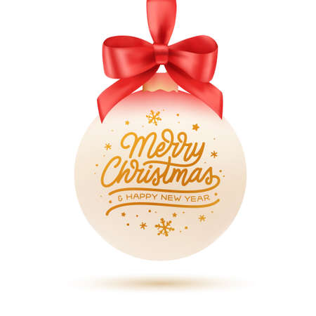 Merry Christmas typography. Vector illustration.のイラスト素材