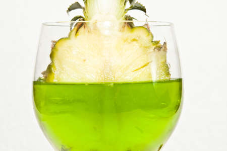 pineapple in a glassの写真素材