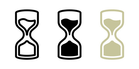 Hourglass icon. Sandglass vector illustration. Countdown symbol. Sand clock sign. Timer pictogram....