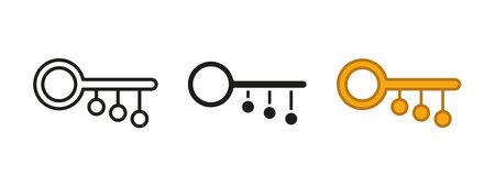 Crypto key icon. Digital security vector illustration. Blockchain encryption access symbol....