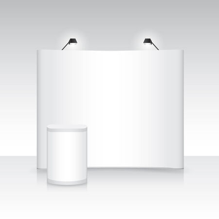 exhibition stand kiosk displayのイラスト素材