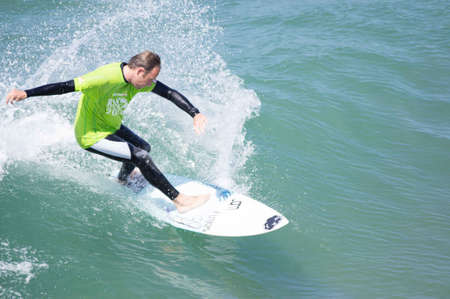 Pacific Beach, San Diego Revolt Summer Surf Series 6.0 08/17/2012 - surfer dude totally shreddingのeditorial素材