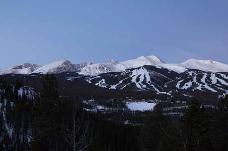 Breckenridge, Colorado  01/26/2013- Pre sunrise over Breckenridge Ski Resortのeditorial素材