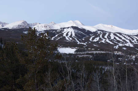 Breckenridge, Colorado  01/26/2013- Pre sunrise over Breckenridge area Ski Resortのeditorial素材
