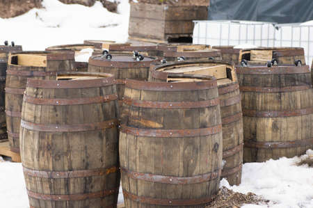  Breckenridge Distillery, 01/26/2013 Whiskey Barrels in Snow