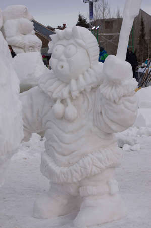 Breckenridge, Colorado  01/26/2013- Ice Sculpture Competition Bear Canada - Yukonのeditorial素材