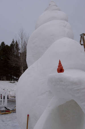 Breckenridge, Colorado  01/26/2013- Ice Sculpture Competition Argentina のeditorial素材