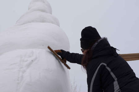 Breckenridge, Colorado  01/26/2013- Ice Sculpture Competition Argentinaのeditorial素材