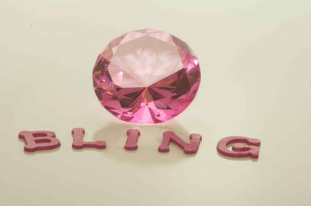 Valentine s Day Bling with Large Pink Diamondの写真素材