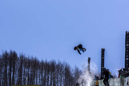 Vail, Co. - February 28, 2013 - Burton US Open Snowboarding Championship Half Pipe Paul Brichtaのeditorial素材