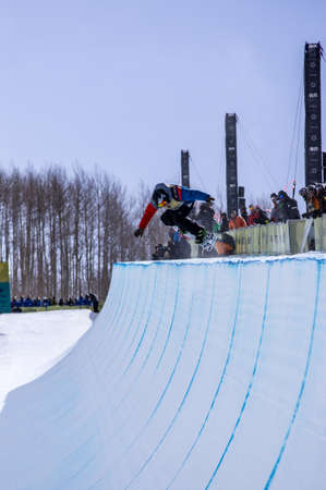 Vail, Co. - February 28, 2013 - Burton US Open Snowboarding Championship Half Pipe Luke Mitrani