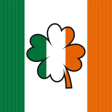 Irish flag and clover flowers similar wayのイラスト素材