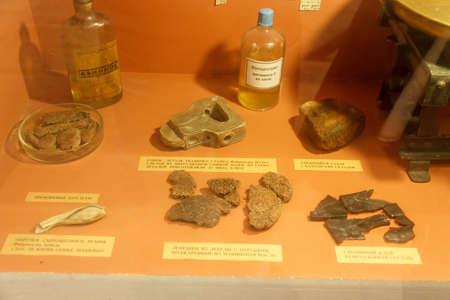 St. Petersburg, Russia, September, 16, 2016: The interior and exhibits of the Museum of Defense (blockade) of Leningrad.のeditorial素材