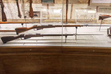 Tula, Russia, September, 16,2016: The interior and exhibits of the Tula State Museum of Arms. The museum presents a collection of cold and small arms.のeditorial素材
