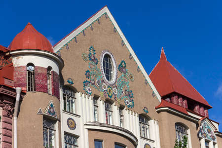 St. Petersburg, Russia - September, 09, 2020: Decorative elements of architecture on the buildings of St. Petersburgのeditorial素材
