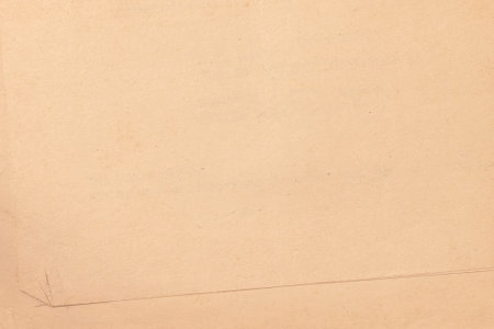 The light texture of old, yellowed paper, covered with traces of ink stains.の写真素材