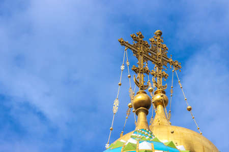 St. Petersburg, Russia - March 27, 2021: Elements of the architecture of the Church of the Savior on Spilled Blood on the embankment of the Griboyedov Canal in St. Petersburg.のeditorial素材