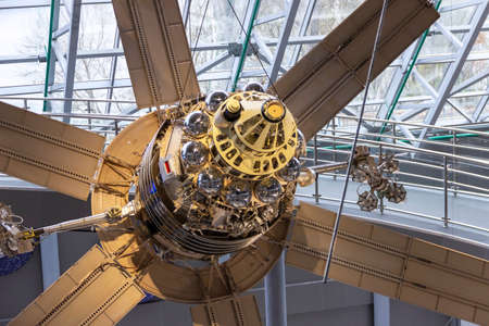 Kaluga, Russia - May, 02, 2021: Interior and exhibits of the Tsiolkovsky Museum of the History of Cosmonautics.のeditorial素材