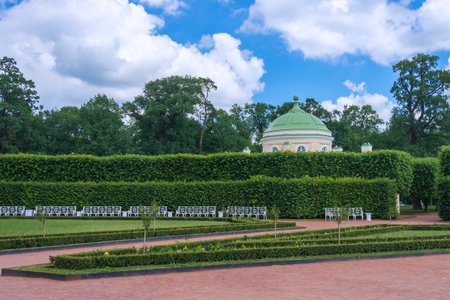 St. Petersburg, Russia - June, 27, 2021: Park near the Catherine Palace in Pushkin (Tsarskoe Selo).のeditorial素材